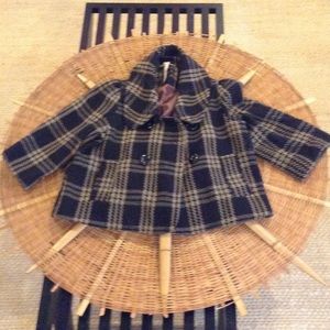 Brown and Black Plaid Jacket